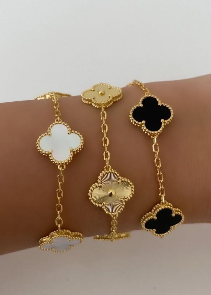 Bride | Goudkleurige Klaver Armband – Roestvrij & Hypoallergeen