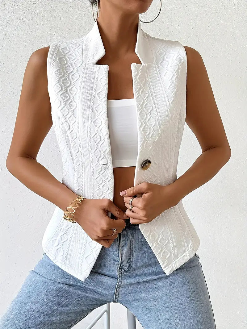 Elegante Chique Mouwloze Blazer