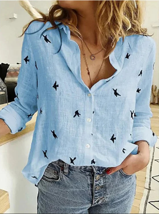 Vintage Linnen Blouse voor Dames
