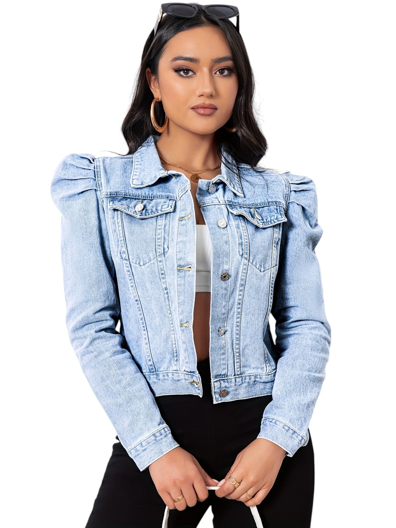 Cropped Spijkerjasje met Elegante Twist