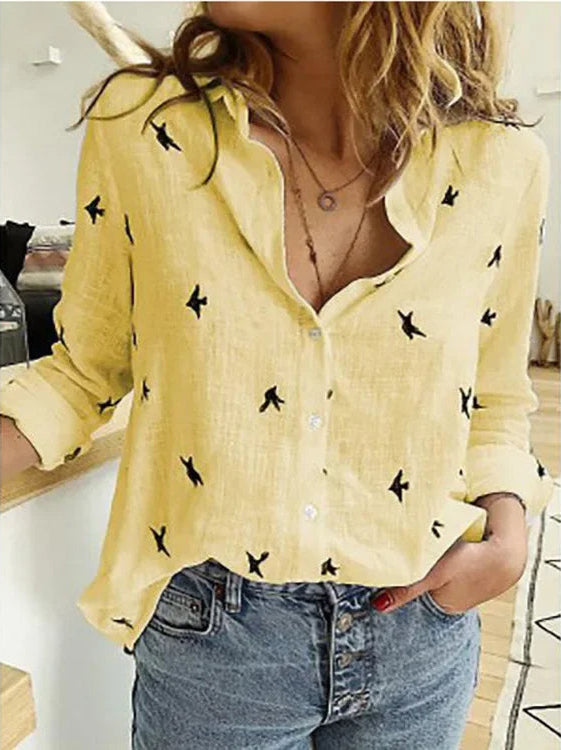 Vintage Linnen Blouse voor Dames