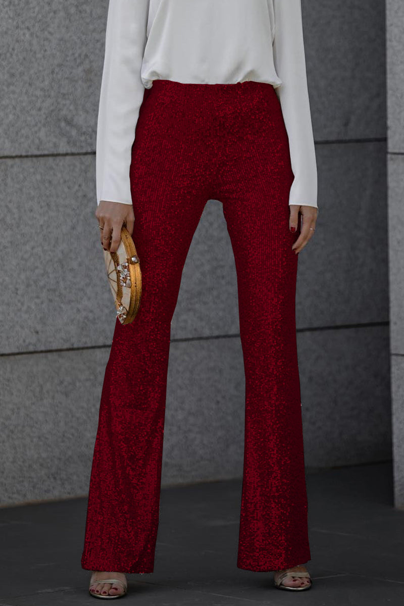 Ava | Glamoureuze High Waist Paillettenbroek