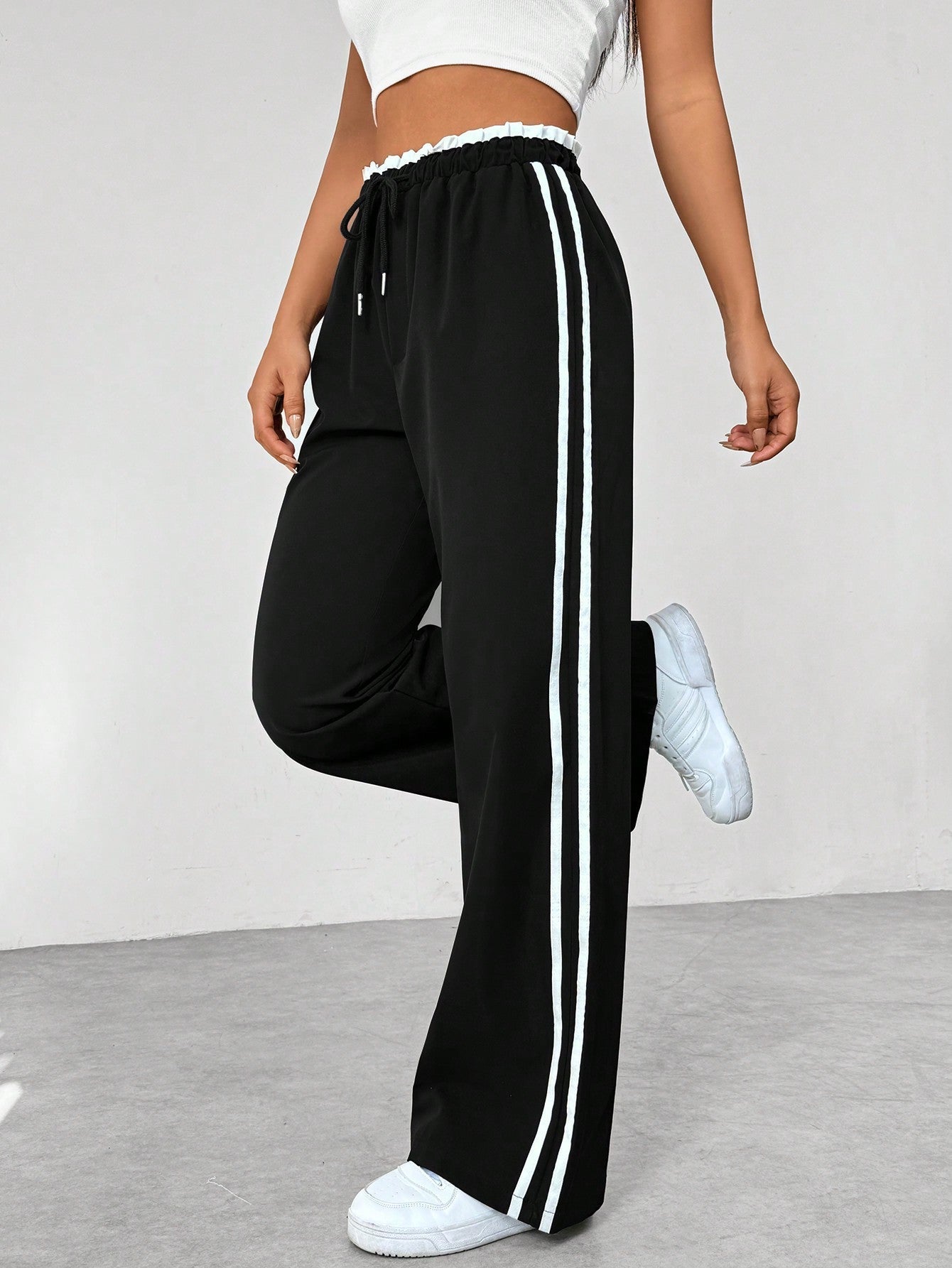 Cherine | Trendy Sportieve Wide-Leg Broek