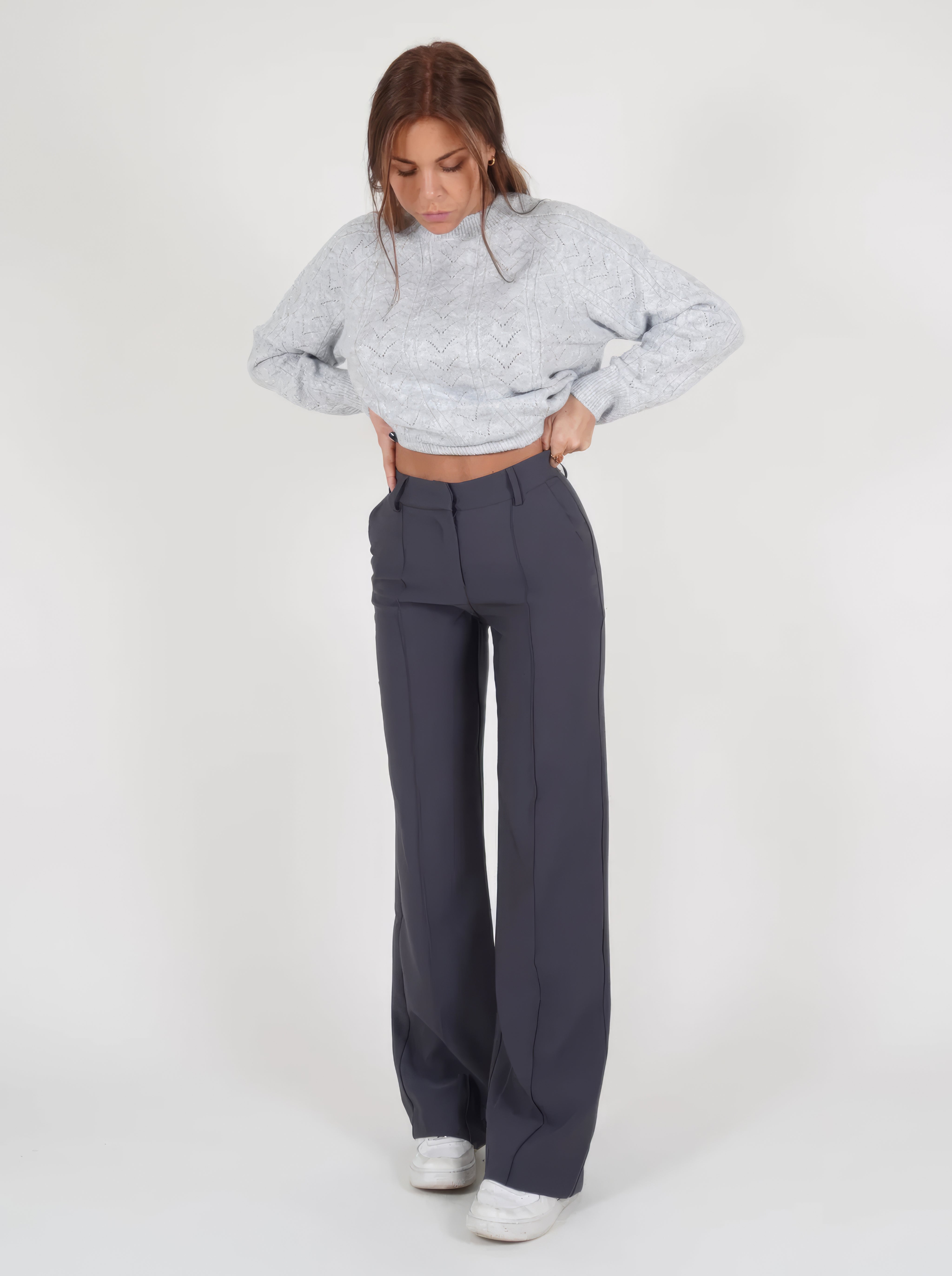 Beau | High-Waist Pantalon Met Rechte Pijpen