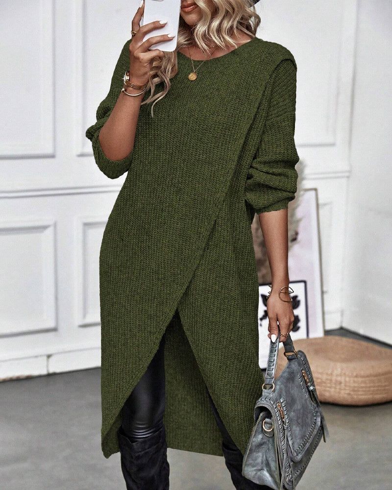 Jaylin | Effen Kleurige Jurk