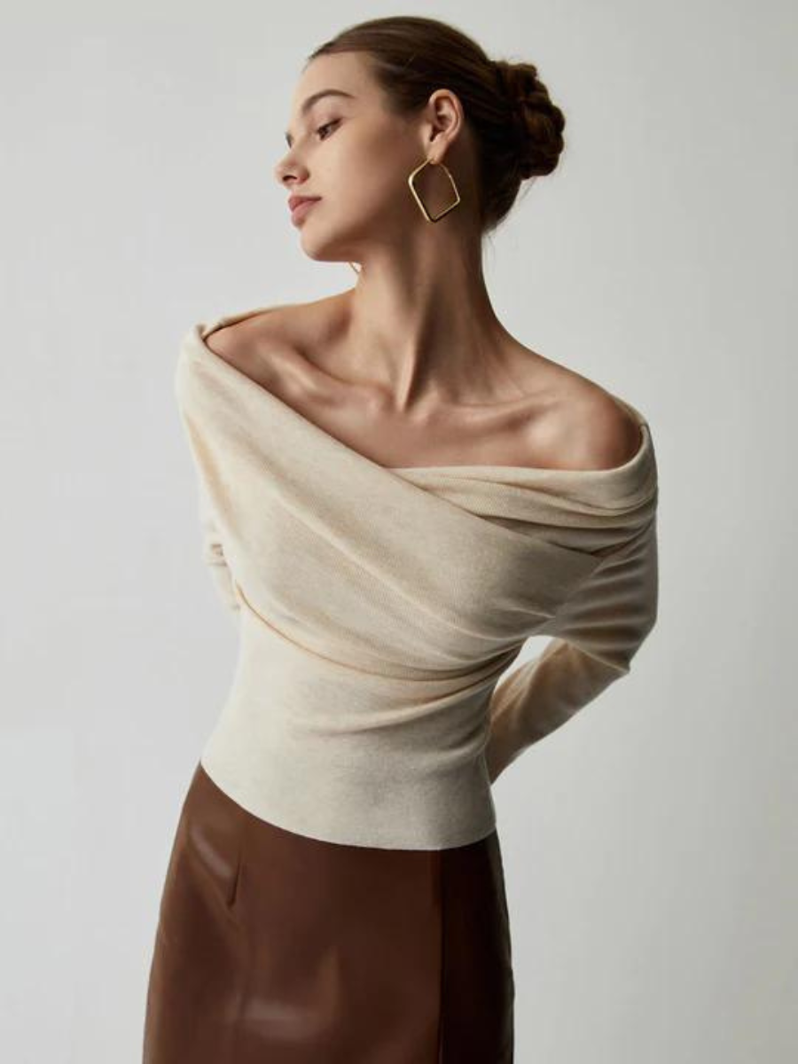 Lilaa | Elegante Off-Shoulder Trui