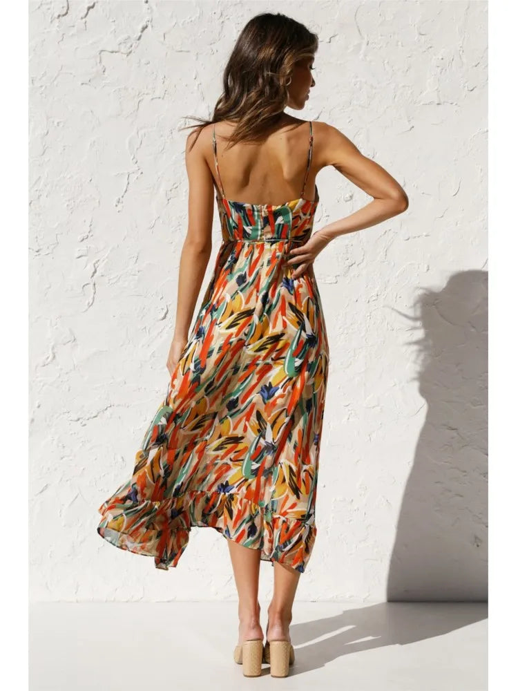 Jenny | Vrolijk & Elegante Midi Zomerjurk