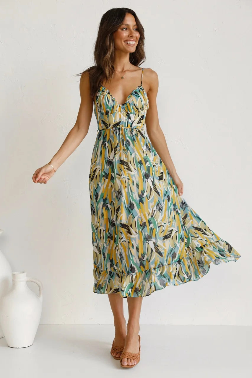Jenny | Vrolijk & Elegante Midi Zomerjurk