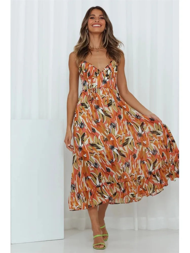 Jenny | Vrolijk & Elegante Midi Zomerjurk