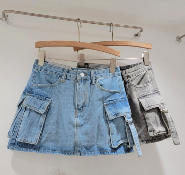 A-lijn Denim Rok voor Dames – Zomer Casual Met Zakken