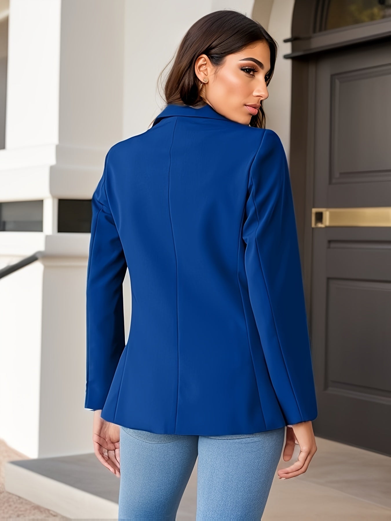 Bernita | Suède-look Dames Blazer met Getailleerde Pasvorm