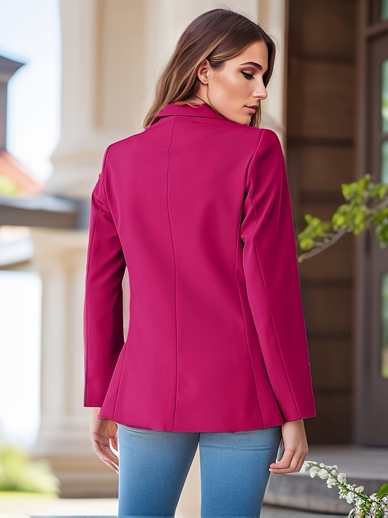 Bernita | Suède-look Dames Blazer met Getailleerde Pasvorm