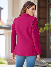 Bernita | Suède-look Dames Blazer met Getailleerde Pasvorm