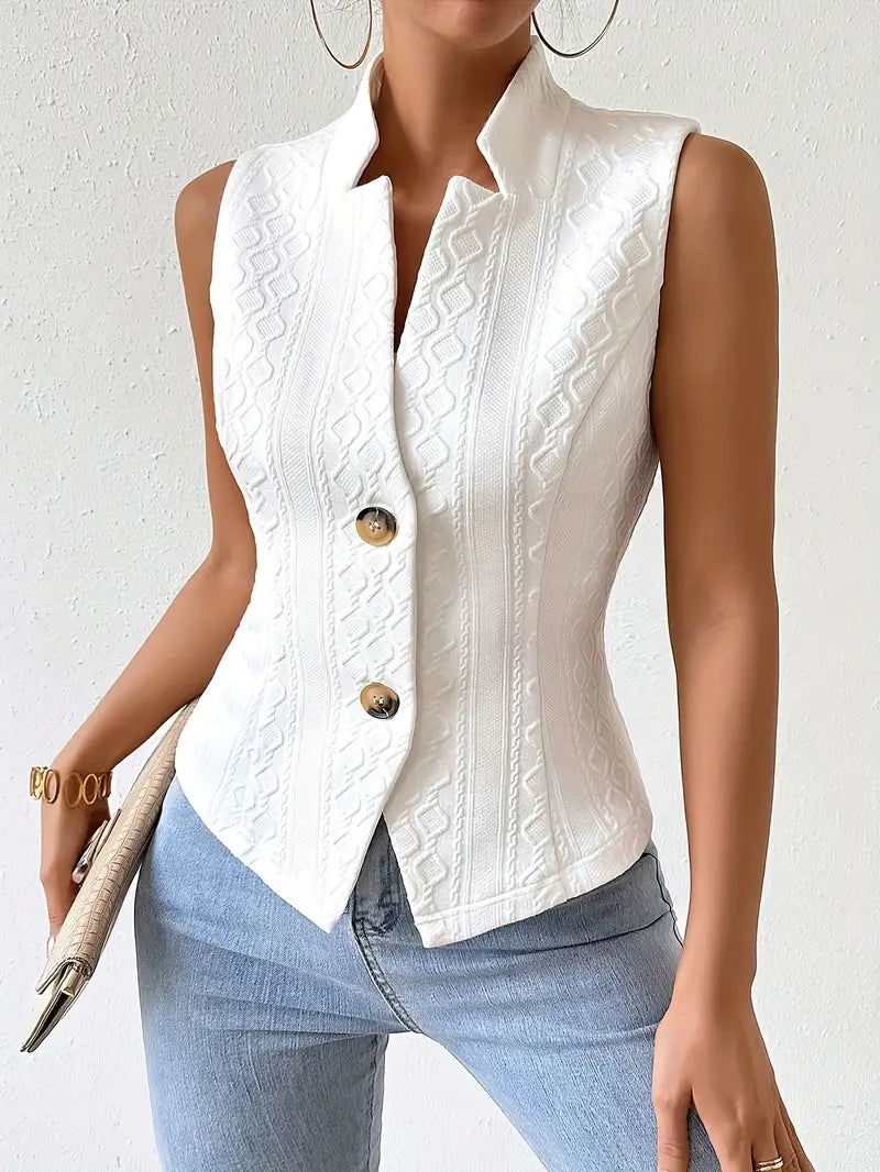 Elegante Chique Mouwloze Blazer