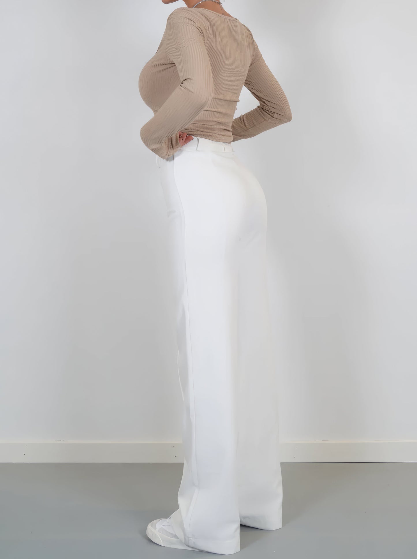 Beau | High-Waist Pantalon Met Rechte Pijpen