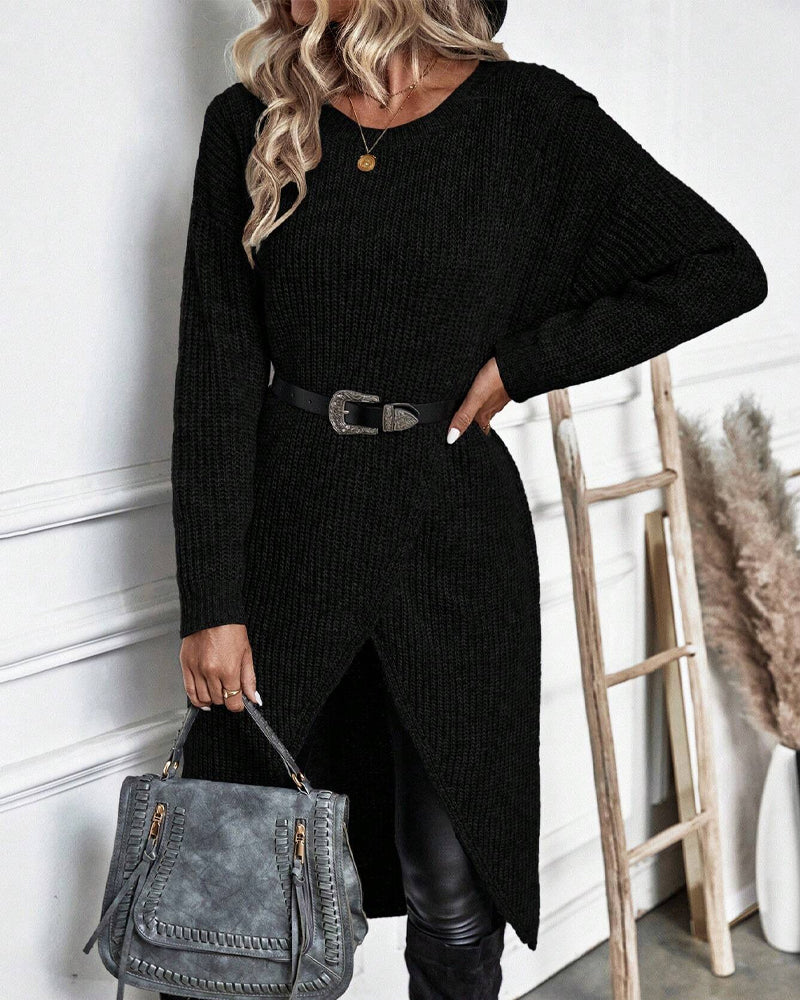 Jaylin | Effen Kleurige Jurk