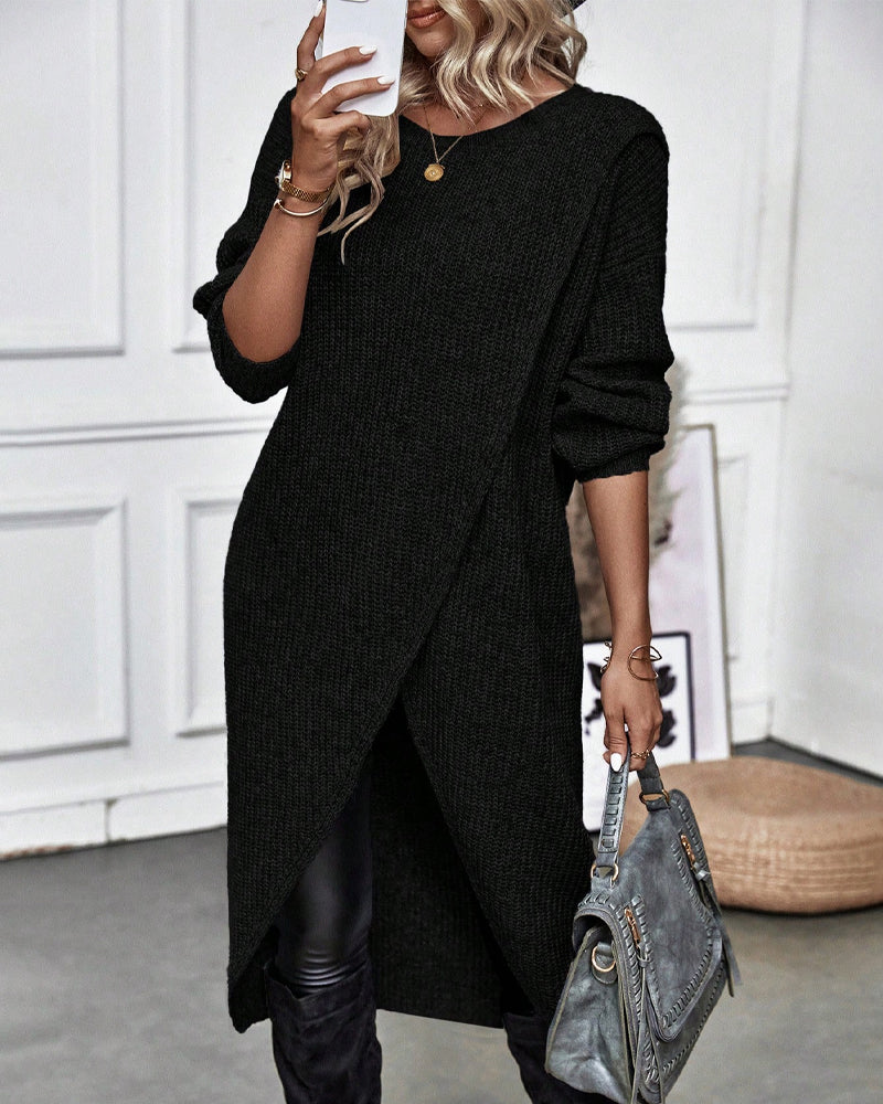 Jaylin | Effen Kleurige Jurk