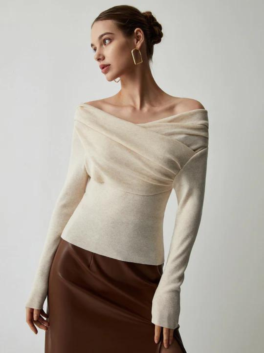 Lilaa | Elegante Off-Shoulder Trui