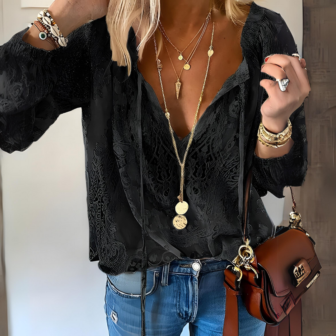 Kamilla | Boho Stijl Gehaakte Blouse met Losse Pasvorm