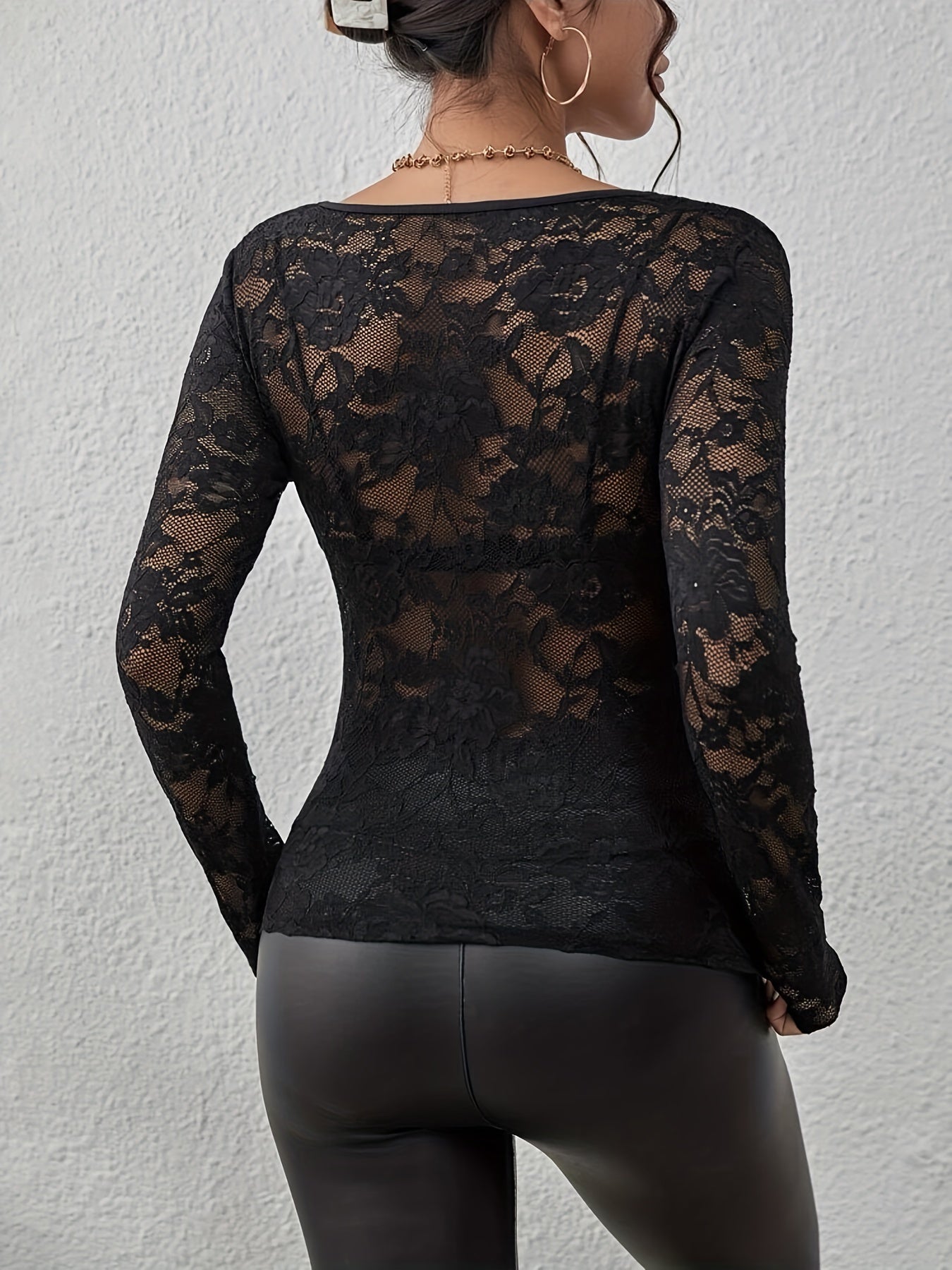 Kanten V-Hals Top