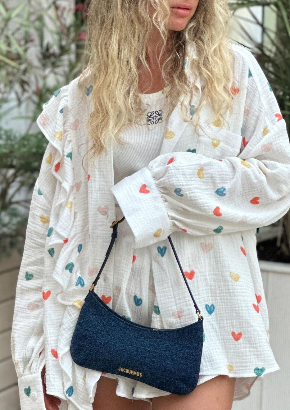 Jenika | Loungewear Set van Katoen met Hartjes Print - Zomers & Stijlvol