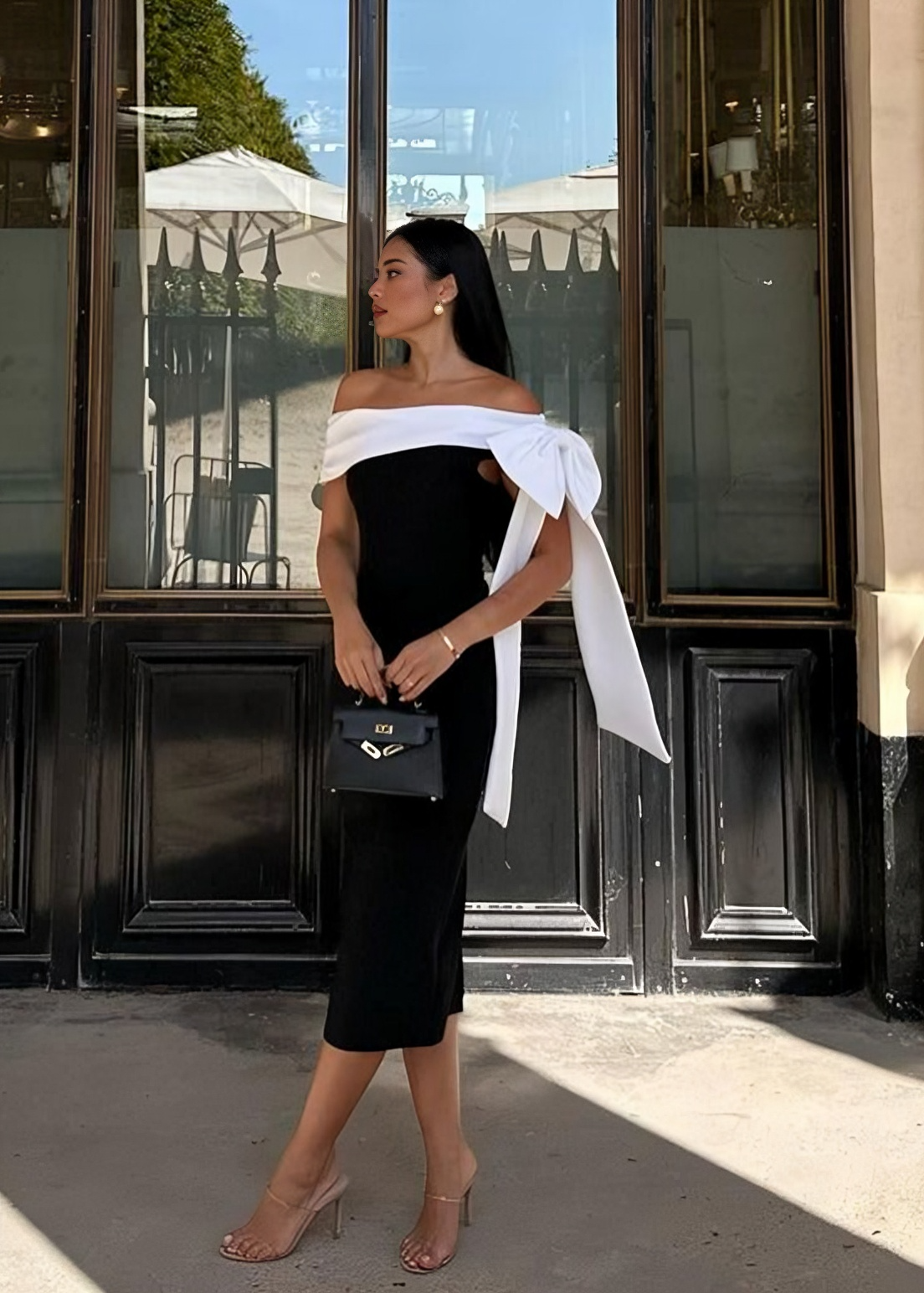 Felinthe | Luxe One Shoulder Bandage Midi Jurk – Elegante Pasvorm