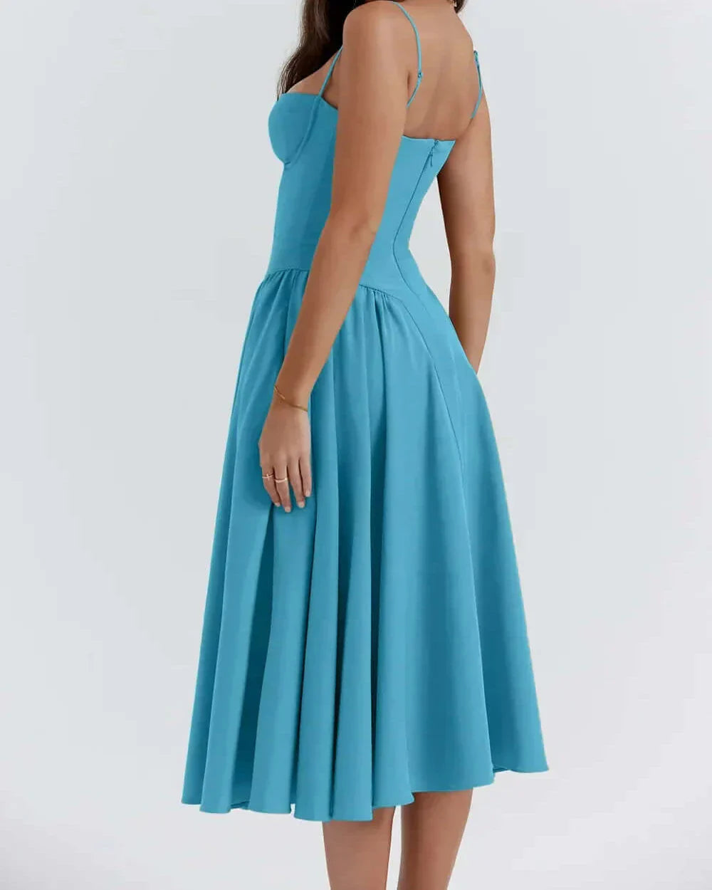 Stijlvolle Midi Jurk met Corset