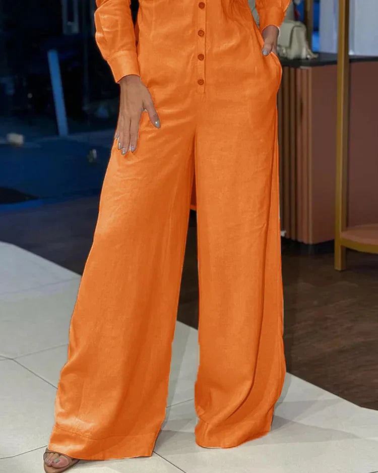 Morey |Casual jumpsuit met Lange Mouw