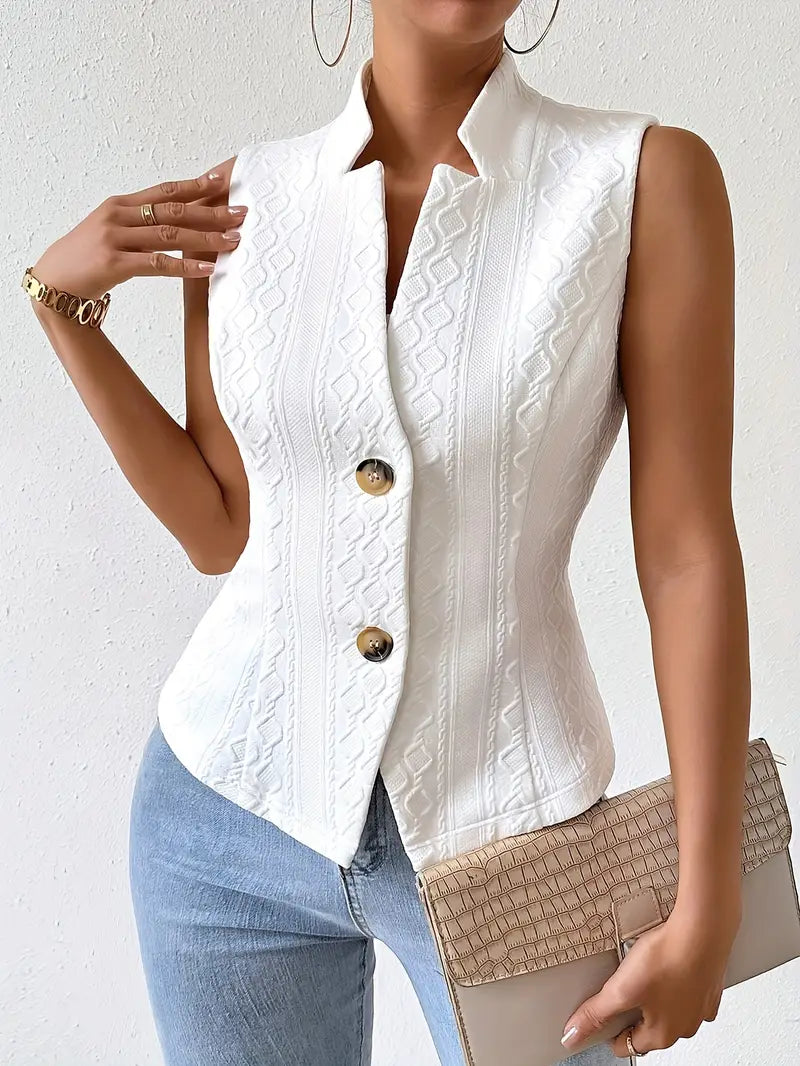 Elegante Chique Mouwloze Blazer