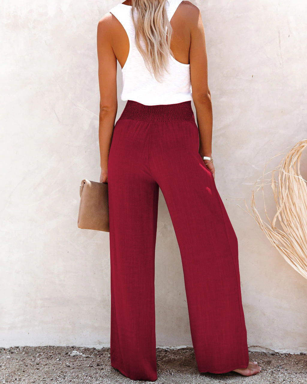 Luca | Linnen Broek met Hoge Taille