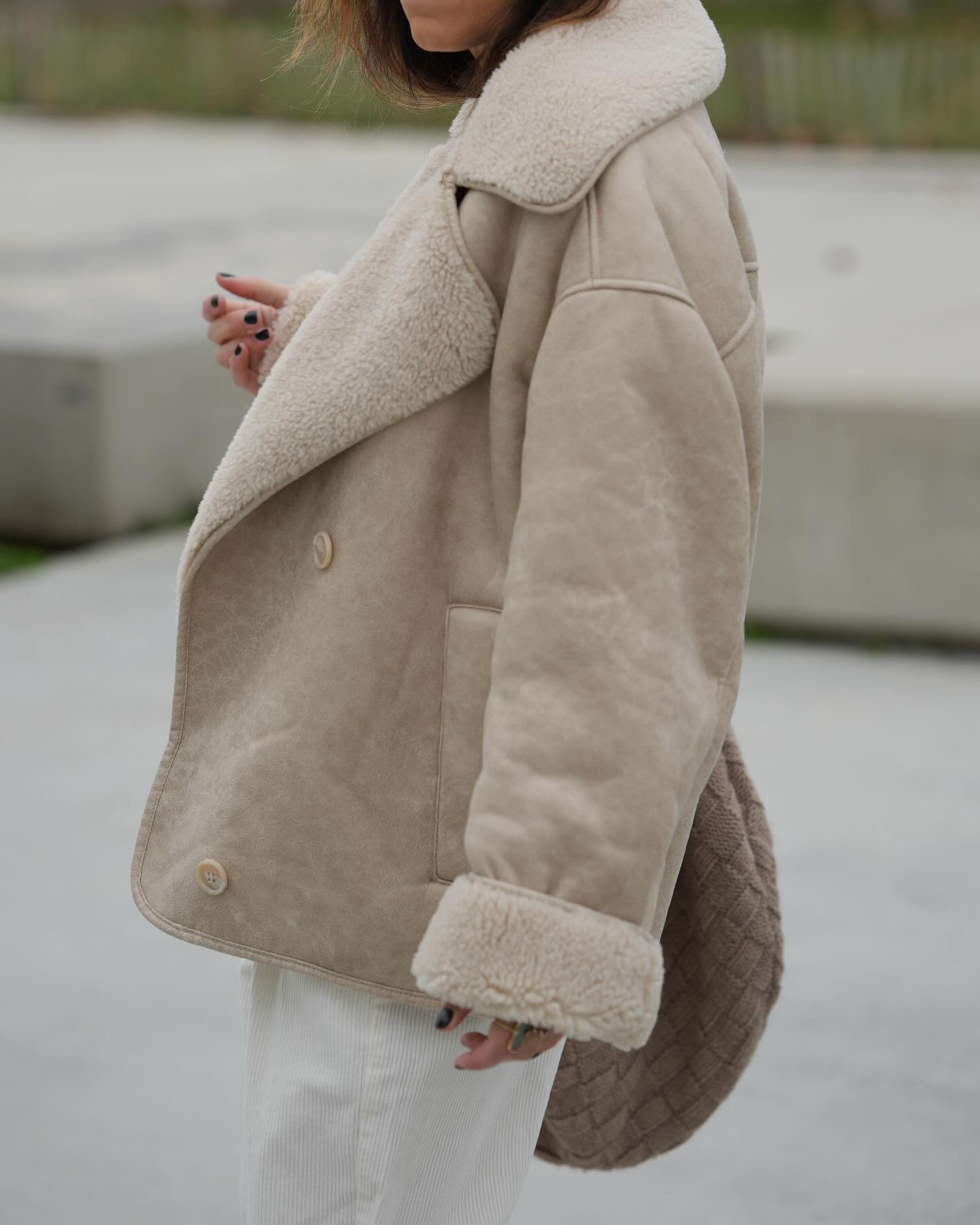 Aira | Biker Look Winterjas met Teddy Voering – Warm & Stoer