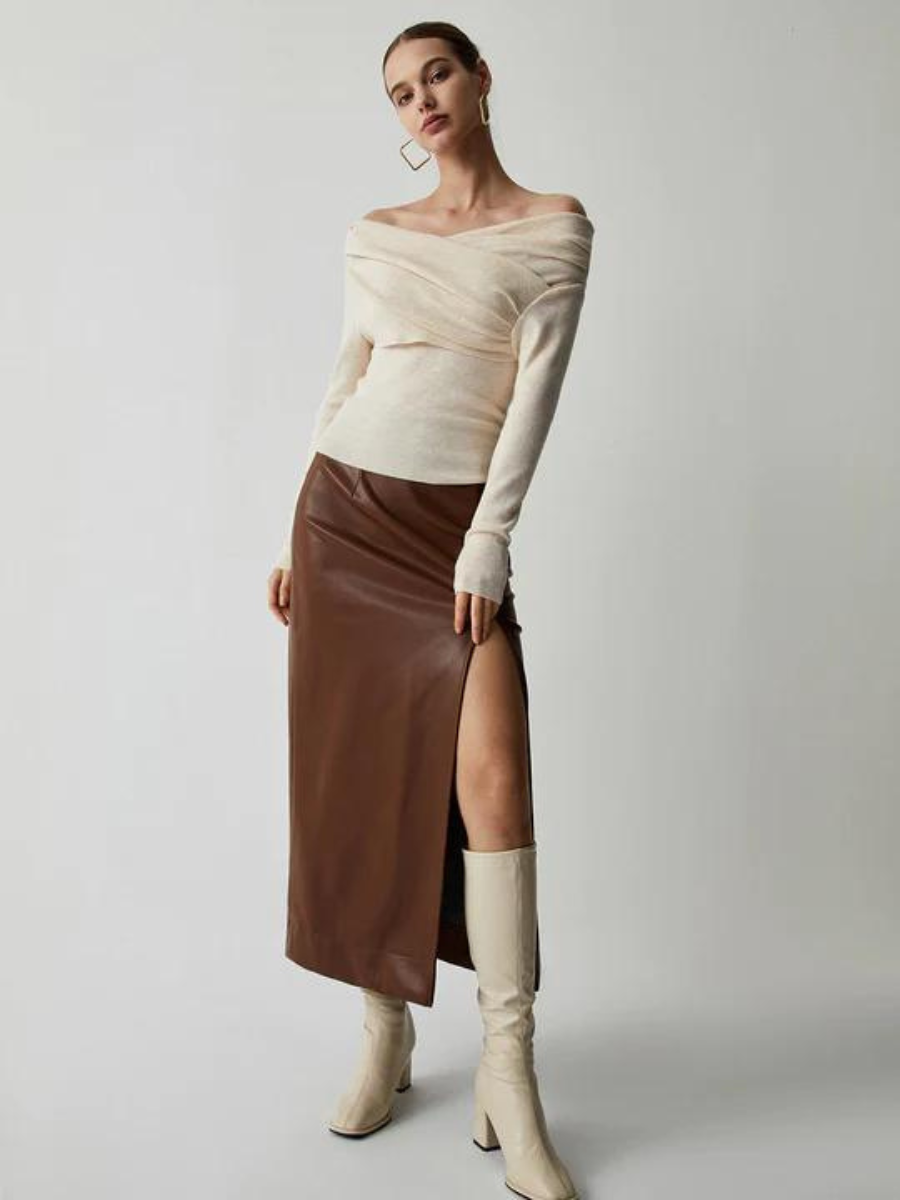 Lilaa | Elegante Off-Shoulder Trui