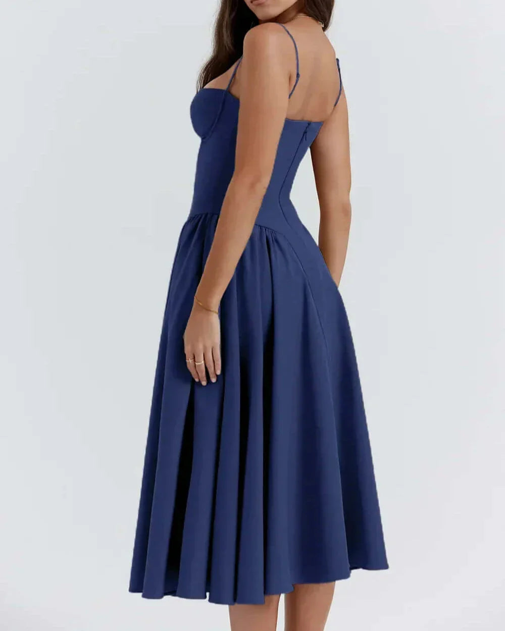 Stijlvolle Midi Jurk met Corset