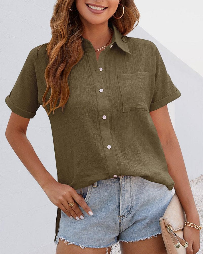 Charlie | Blouse met Korte Mouwen