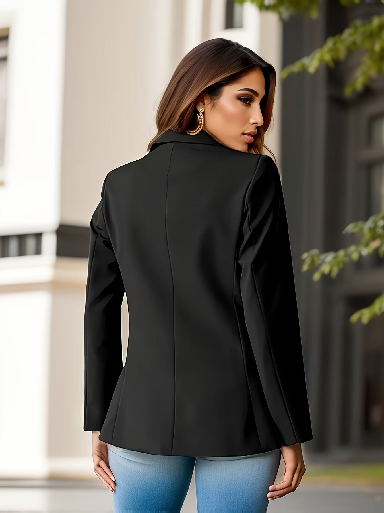 Bernita | Suède-look Dames Blazer met Getailleerde Pasvorm
