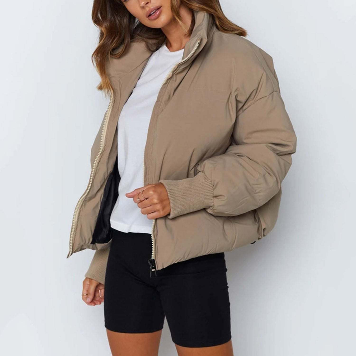 Timona | Cropped Donsjas Dames – Oversized, Warm, Licht & Stijlvol