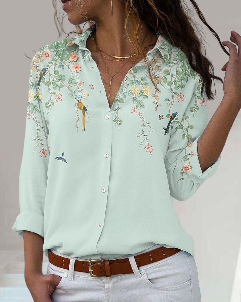 Blouse met Lange Mouwen en Bloemenprint