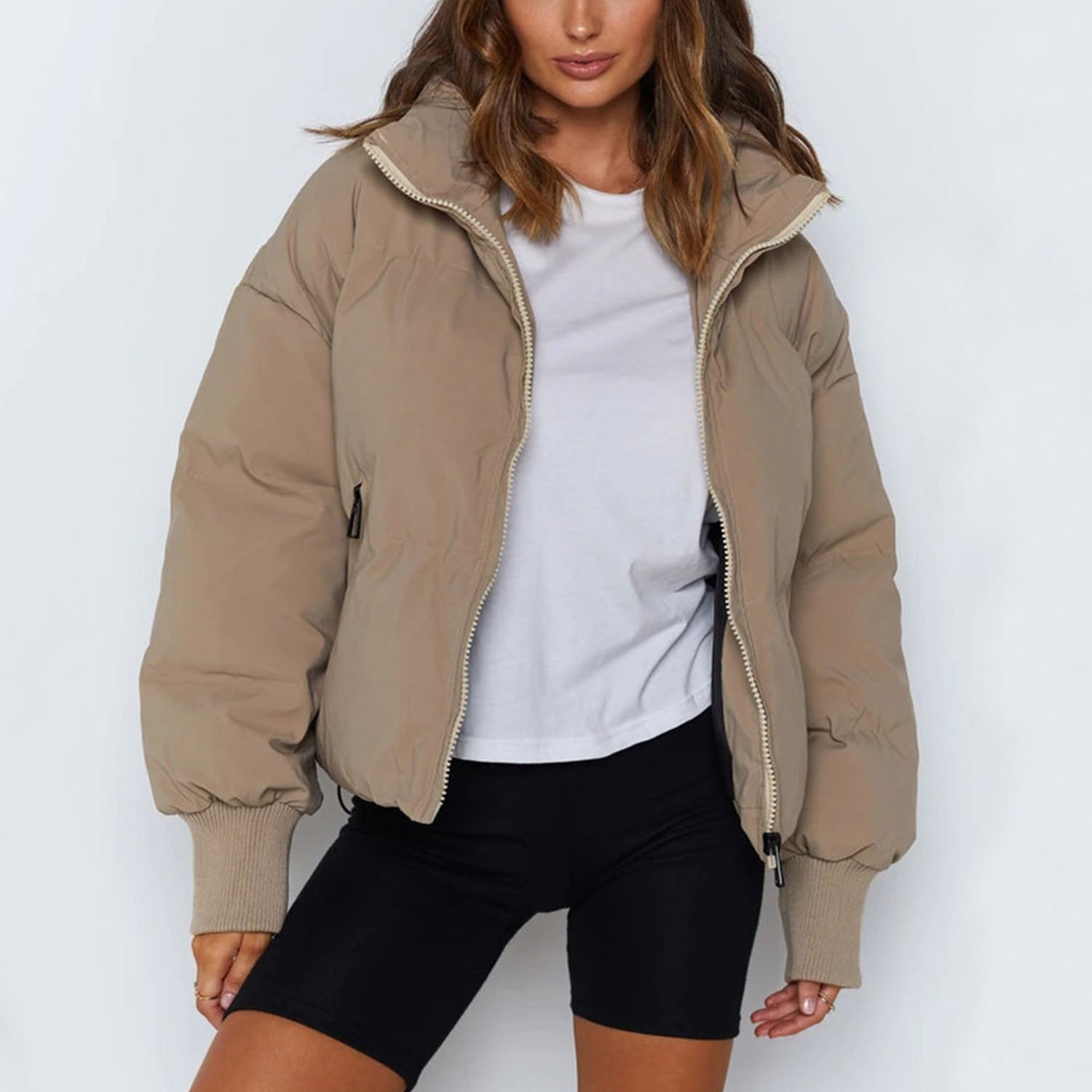 Timona | Cropped Donsjas Dames – Oversized, Warm, Licht & Stijlvol