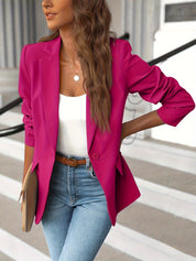 Bernita | Suède-look Dames Blazer met Getailleerde Pasvorm