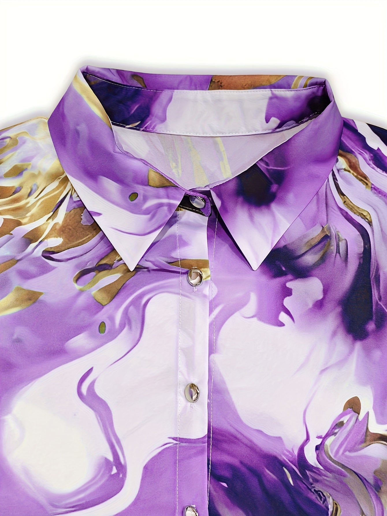 Daniela | Blouse met Abstracte Print en Lange Mouwen