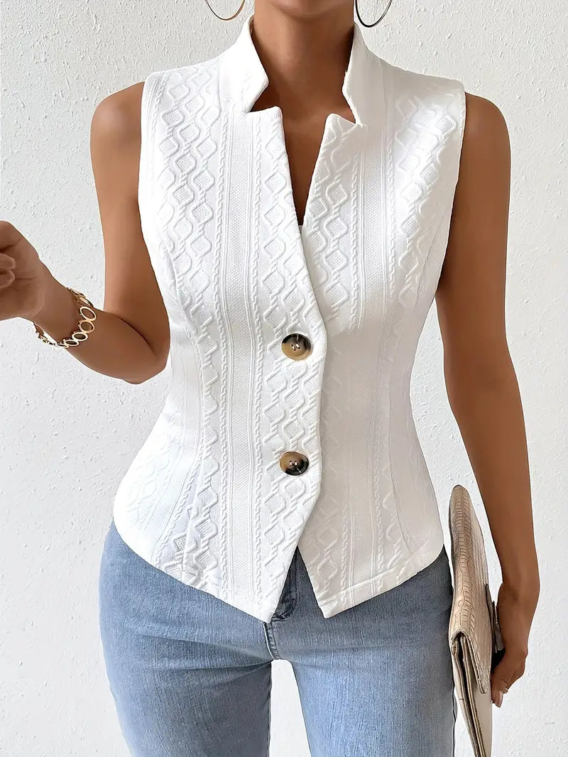 Elegante Chique Mouwloze Blazer
