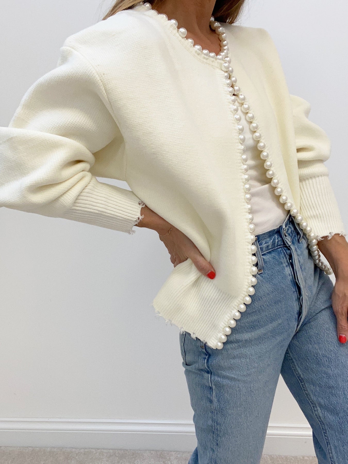 Frederique | Comfortabel Vest voor Dames met Parels