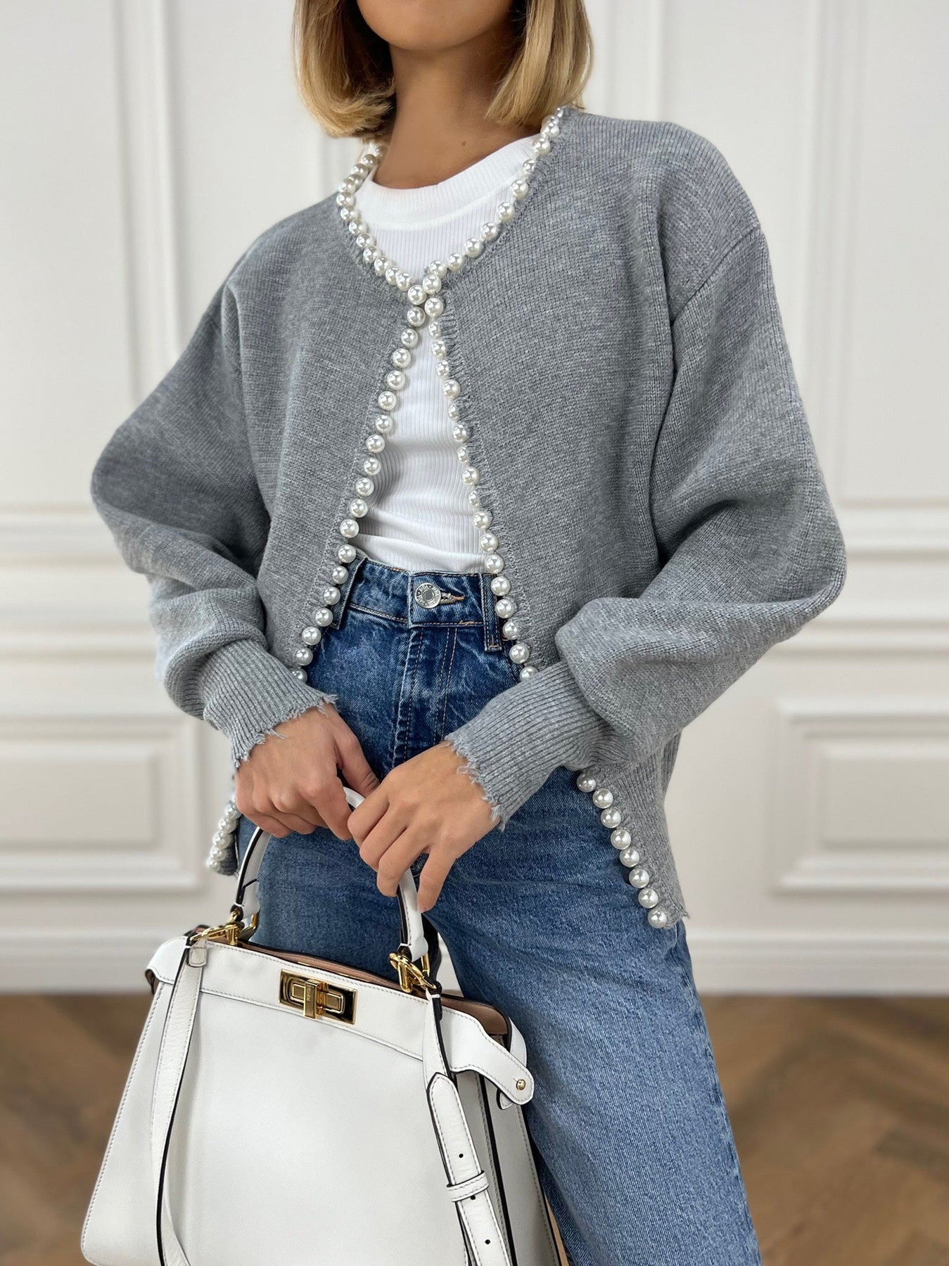 Frederique | Comfortabel Vest voor Dames met Parels