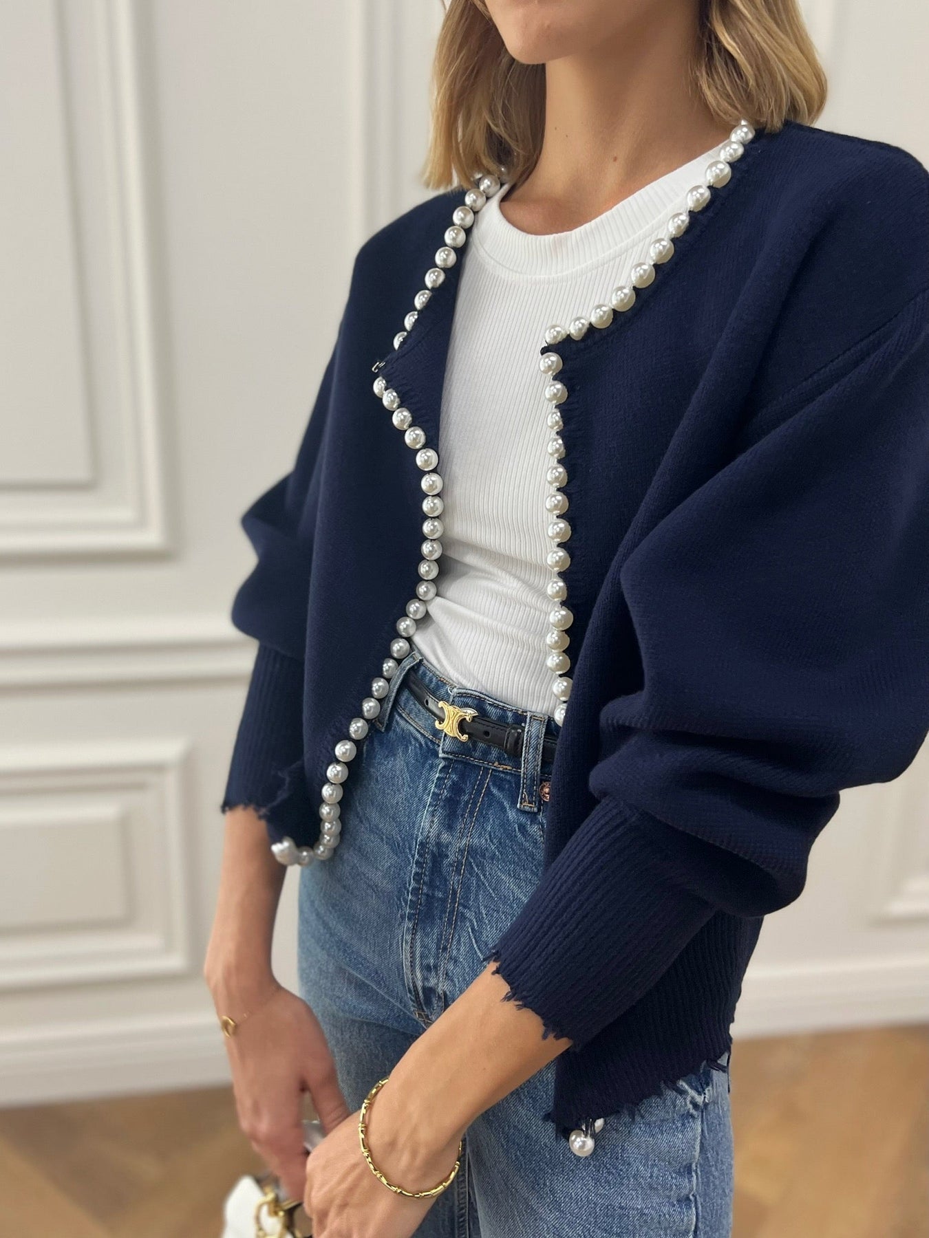 Frederique | Comfortabel Vest voor Dames met Parels