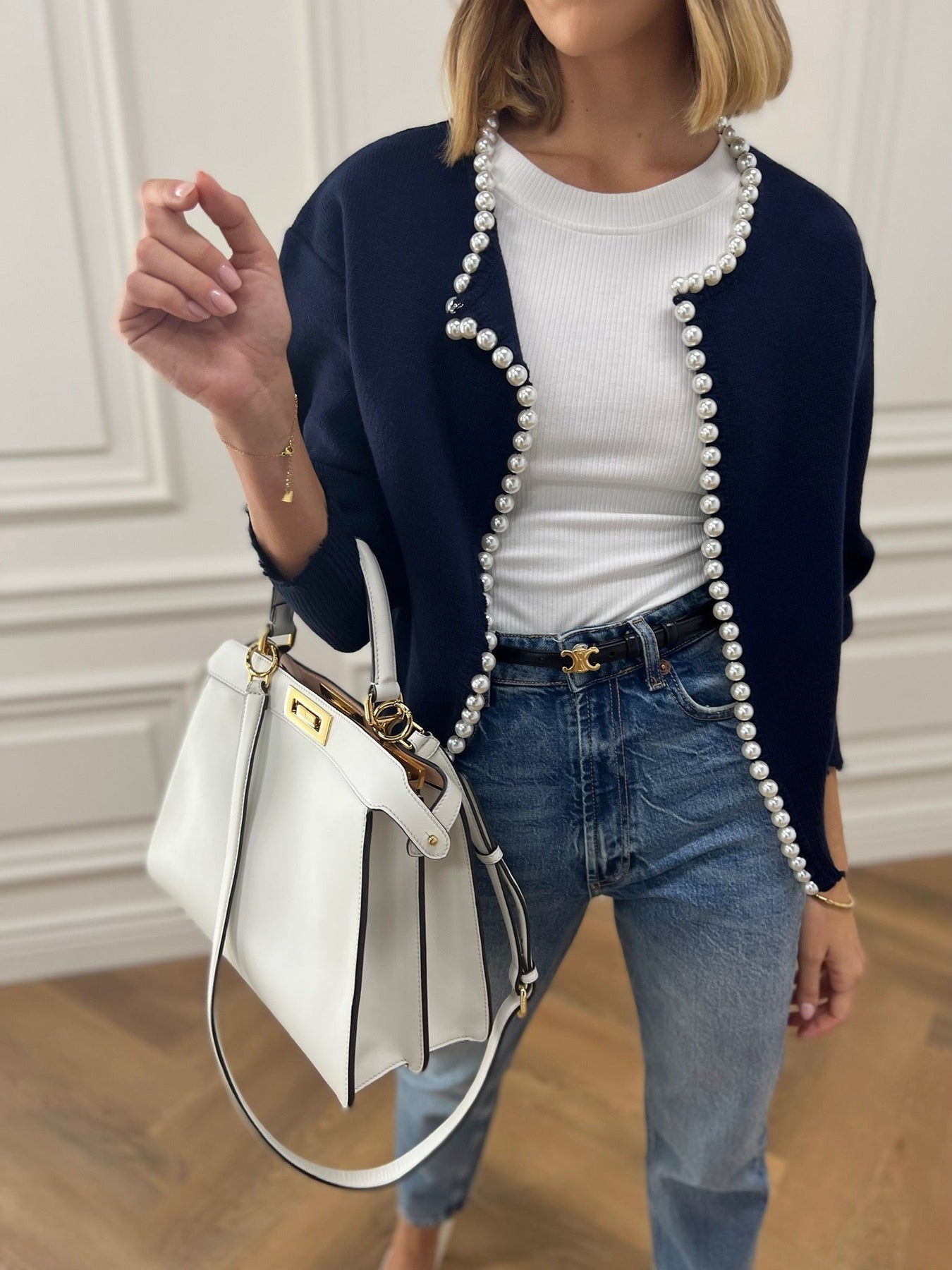 Frederique | Comfortabel Vest voor Dames met Parels