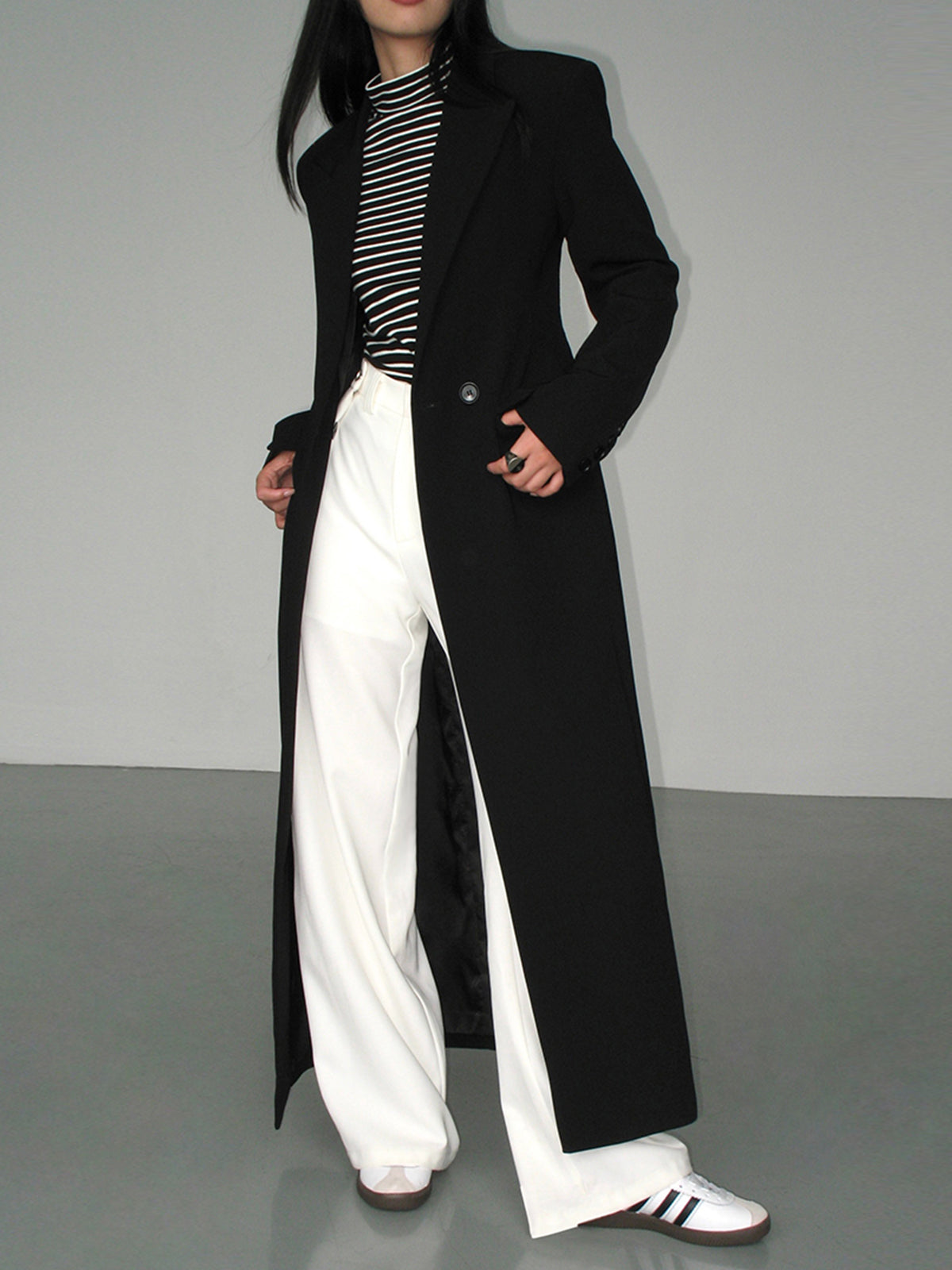 Morella | Dames Blazer Jas met Kraag en Zakken – Elegant Lang Model