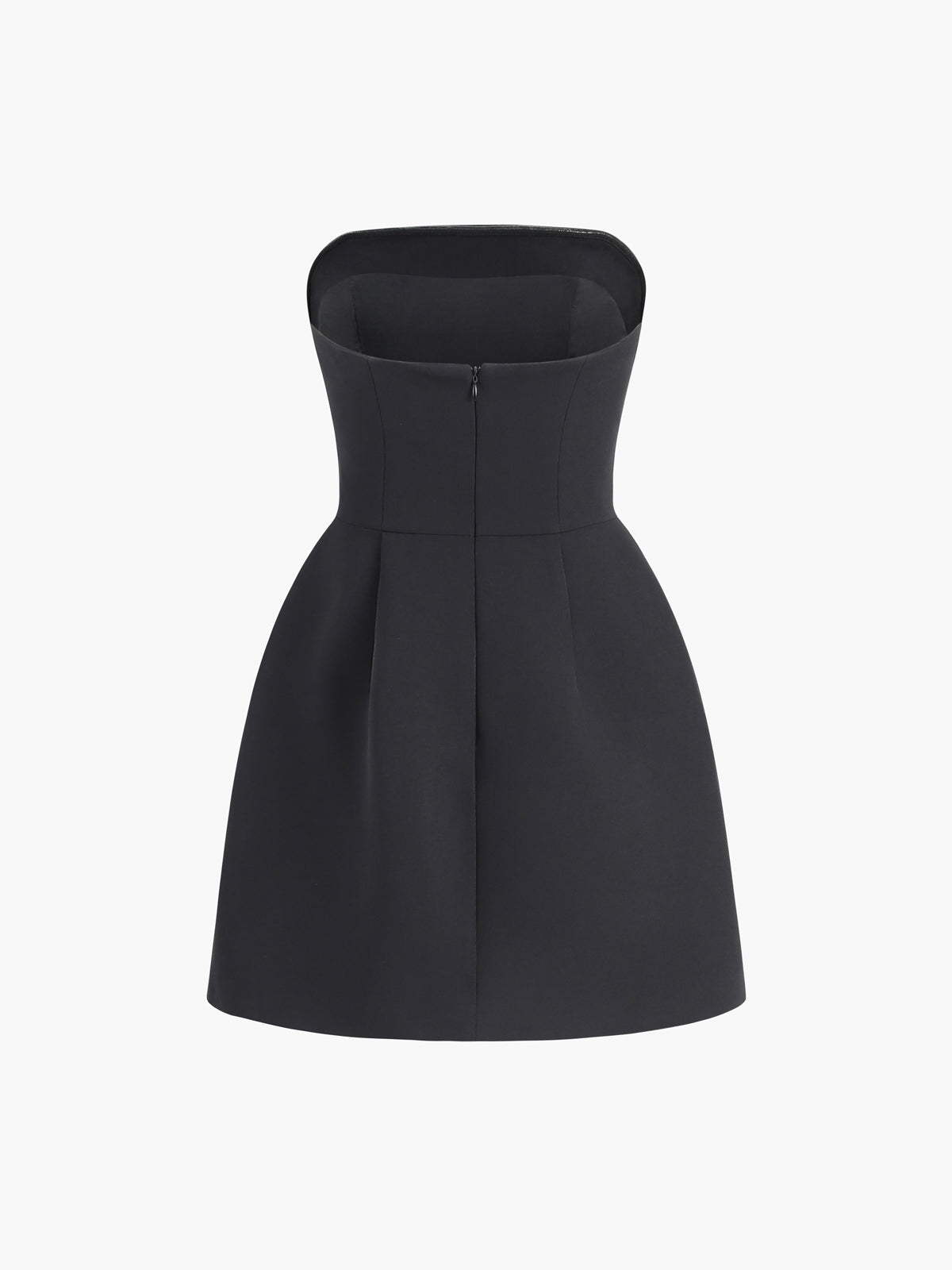 Freja | Zwarte Strapless Mini Jurk – Slim Fit Cocktailjurk