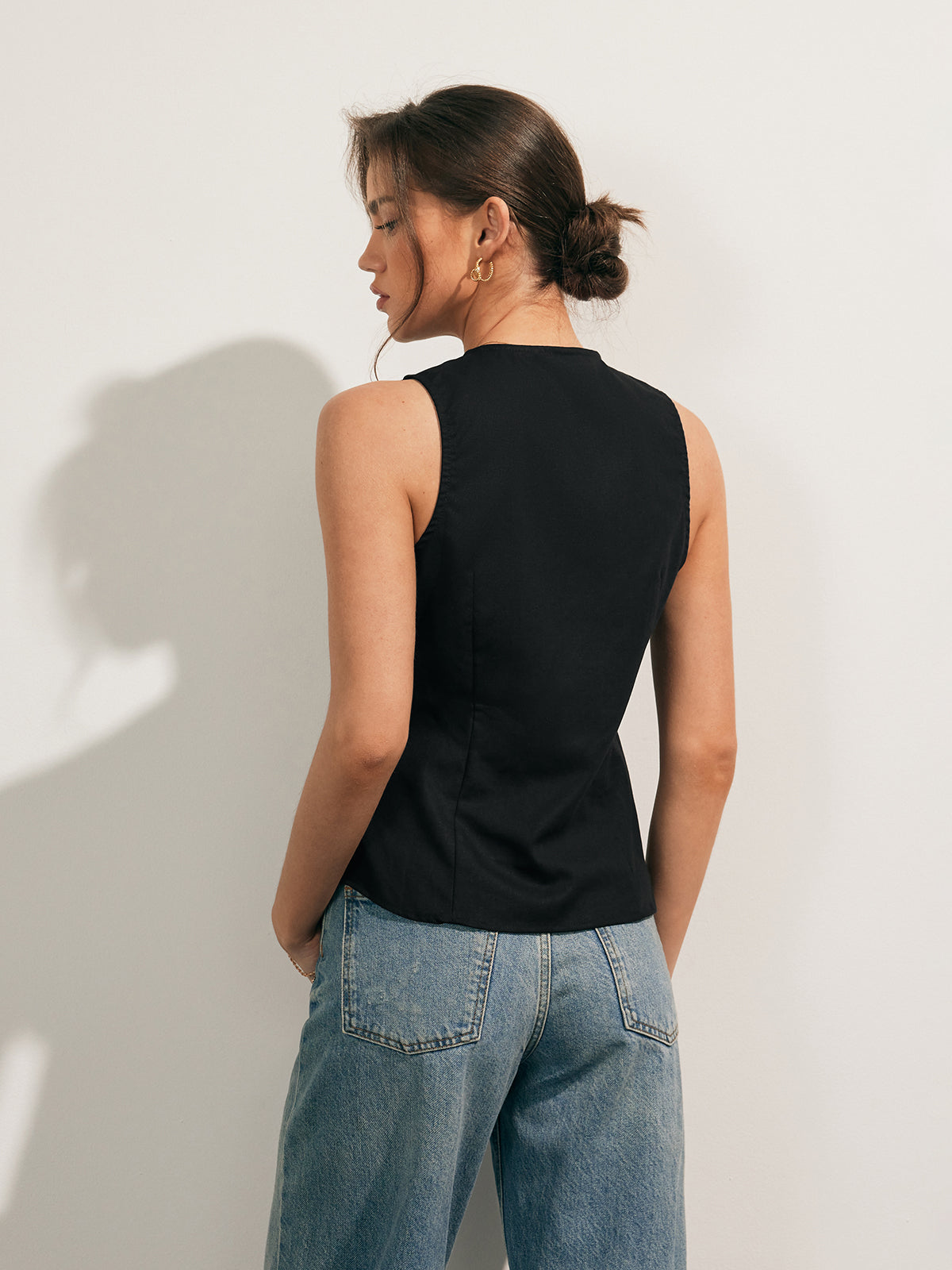 Crop Tanktop voor Dames – Linnen Blend, Stijlvol en Zomers