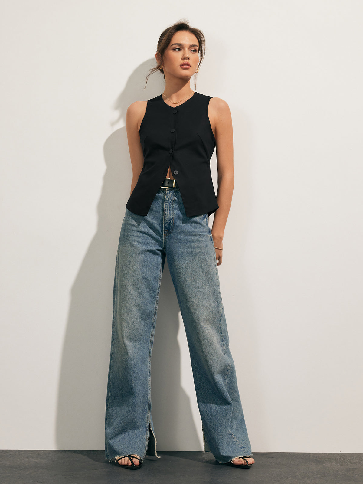Crop Tanktop voor Dames – Linnen Blend, Stijlvol en Zomers