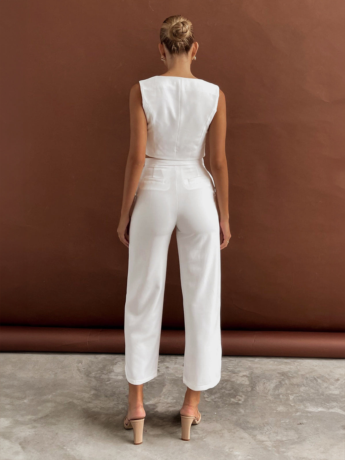 Asymmetrische Straight Leg Broek voor Dames - Stijlvol met Driekwart model